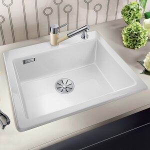 Blanco Palona keukenspoelbak wit/chroom