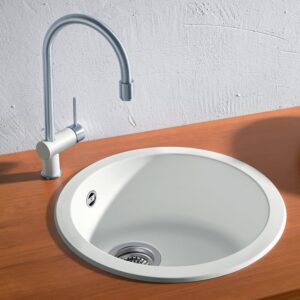 Blanco Rondo spoelbak mat wit
