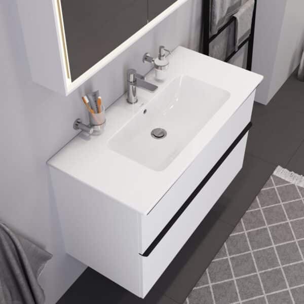 Duravit ME by Starck wandwastafel met WonderGliss, wit