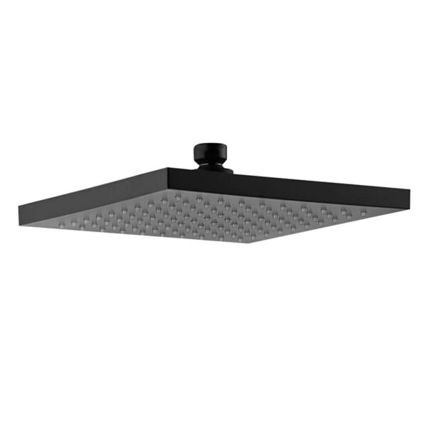 Fortis kunststof hoofddouche, vierkant B: 200 D: 200 mm mat zwart
