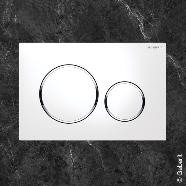 Geberit Sigma20 bedieningsplaat Rond wit