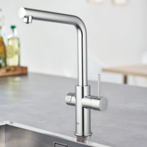 Grohe Blue Home keukenkraan, met filtersysteem, draaibaar chroom
