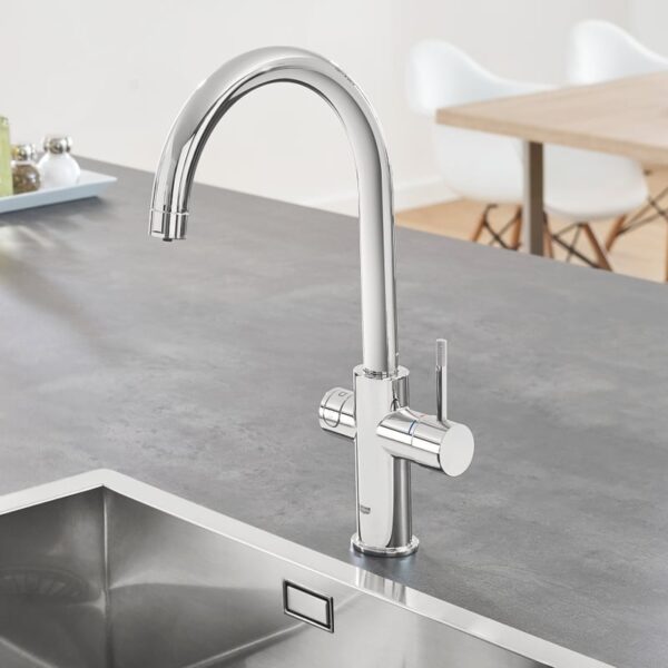 Grohe Blue Home keukenkraan, met filtersysteem, draaibaar chroom