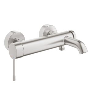 Grohe Essence ééngreepsmengkraan, voor badkuip supersteel
