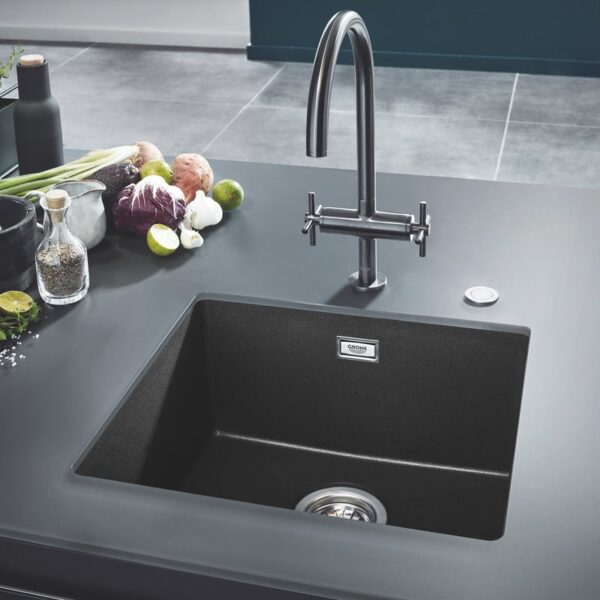 Grohe K700U spoelbak graniet zwart