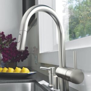 Grohe Minta keukenkraan, uitschuifbaar, draaibaar supersteel