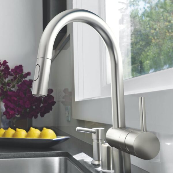 Grohe Minta keukenkraan, uitschuifbaar, draaibaar supersteel