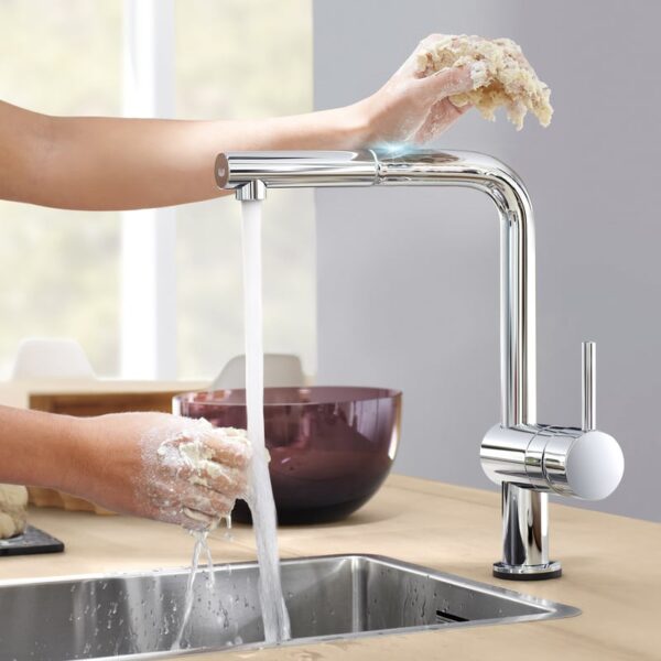Grohe Minta Touch keukenkraan, uitschuifbaar, draaibaar chroom