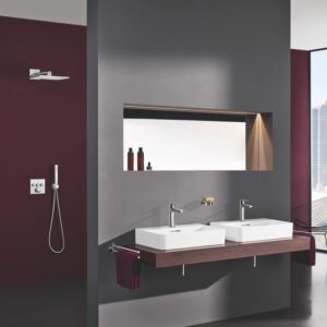 Grohe Rainshower SmartActive Cube hoofddoucheset, 2 straalsoorten chroom - Afbeelding 3