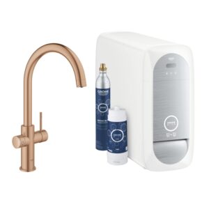 Grohe Red keukenkraan, met warm- en filtersysteem, draaibaar chroom