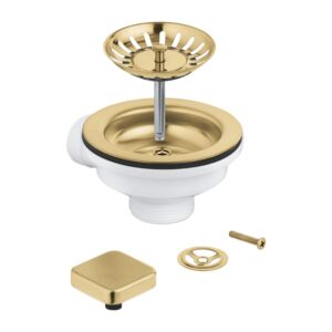 Grohe universele afvoerset met excentriek voor 1 wastafel geborsteld cool zonsopgang