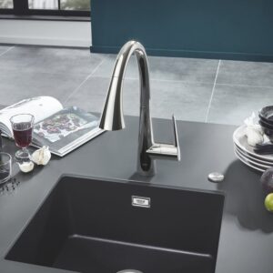 Grohe Zedra keukenkraan, uitschuifbaar, draaibaar chroom