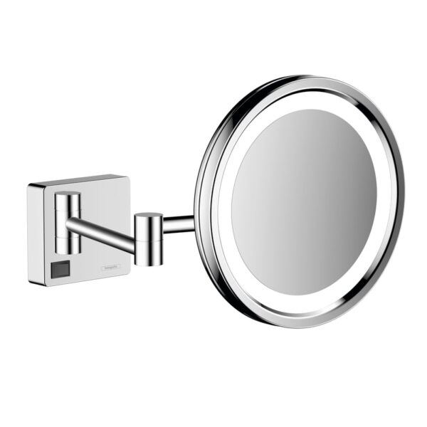 hansgrohe AddStoris make-upspiegel, met verlichting, 3x vergroting met directe aansluiting, chroom