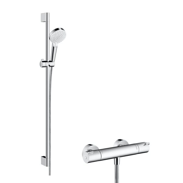 hansgrohe Ecostat thermostaat, voor douche wit/chroom
