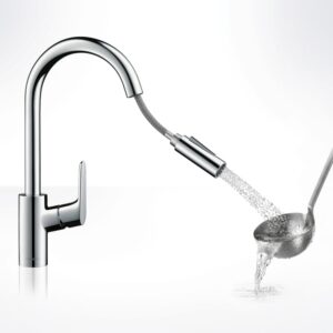 hansgrohe Focus M41 keukenkraan, uittrekbaar, draaibaar chroom - Afbeelding 3