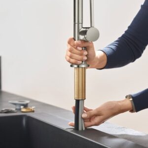 hansgrohe LivaFine keukenkraan, uittrekbaar, draaibaar geborsteld roestvrij staal - Afbeelding 4