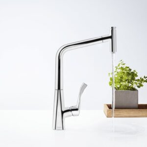 hansgrohe Metris Select M71 keukenkraan, met sBox, uittrekbaar, draaibaar chroom