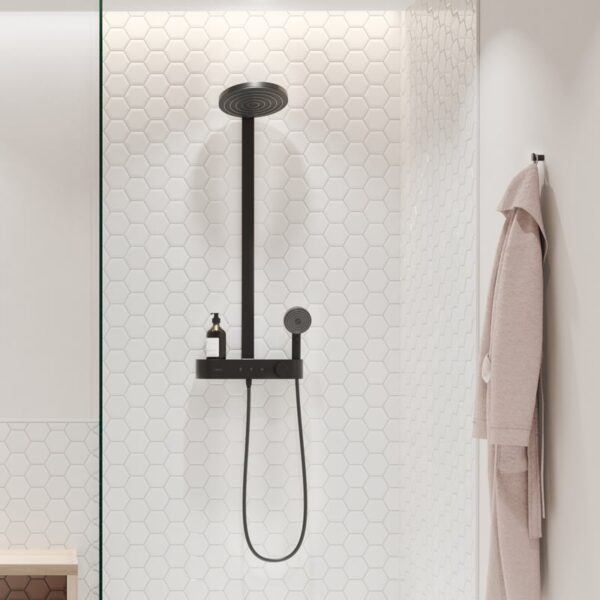 hansgrohe Pulsify S douchesysteem, thermostaat mat zwart
