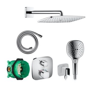 hansgrohe Raindance Select E douchesysteem, thermostaat met EcoSmart, chroom
