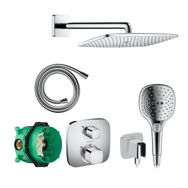 hansgrohe Raindance Select E douchesysteem, thermostaat met EcoSmart, chroom