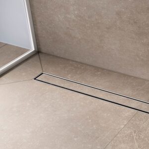 hansgrohe RainDrain Compact douchegoot, complete set, voor standaardinstallatie DN 40 waterkering hoogte: 30 mm, eenzijdig betegelbaar, roestvrij staal geborsteld