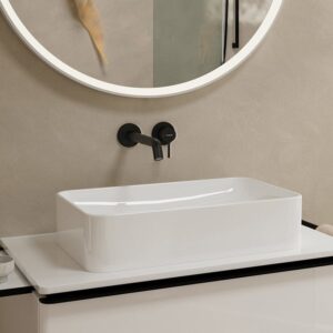 hansgrohe Tecturis S wastafelmengkraan met EcoSmart+, met altijd open afvoerklep, matzwart