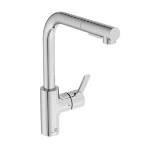 Ideal Standard Gusto keukenkraan, uitschuifbaar, draaibaar chroom