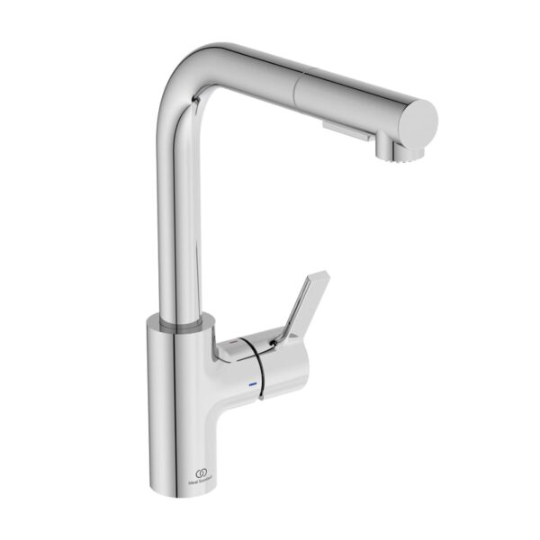 Ideal Standard Gusto keukenkraan, uitschuifbaar, draaibaar chroom