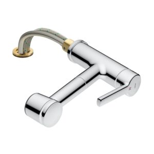 KWC Luna-E keukenkraan, uittrekbaar, draaibaar, voor raaminbouw, chroom