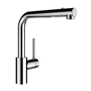 LAUFEN Twinplus keukenkraan, uittrekbaar, draaibaar chroom
