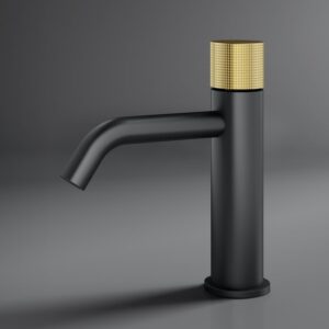 Mariner Logica Shine wastafelmengkraan mat zwart/geborsteld goud