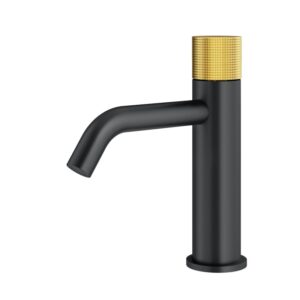 Mariner Logica Shine wastafelmengkraan mat zwart/geborsteld goud - Afbeelding 3