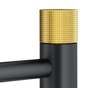 Mariner Logica Shine wastafelmengkraan mat zwart/geborsteld goud - Afbeelding 4
