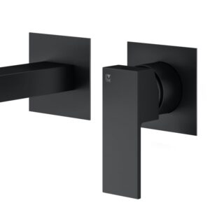 Mariner Quadra wandgemonteerde wastafelmengkraan Sprong: 200 mm, voor move onderstel matzwart - Afbeelding 3