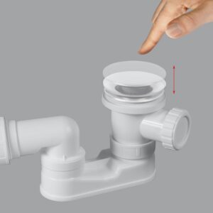 preotec p20 aftapkraan voor badkuipen, wit - Afbeelding 3
