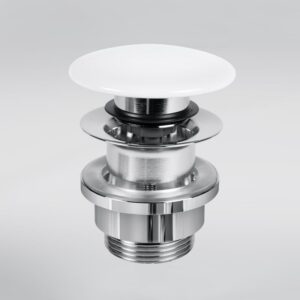 preotec afsluitbare aftapkraan met keramische deksel chroom/wit