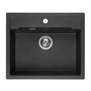 Reginox Amsterdam keukenspoelbak zwart metallic
