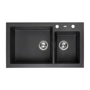 Reginox Amsterdam keukenspoelbak zwart metallic