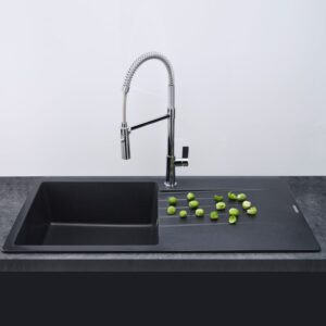 Reginox Harlem keukenspoelbak zwart metallic
