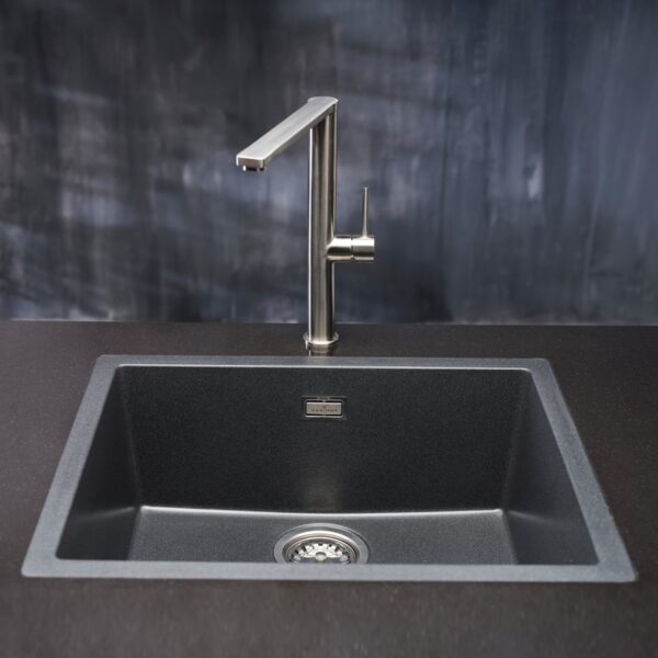 Reginox Texel keukenspoelbak zwart metallic