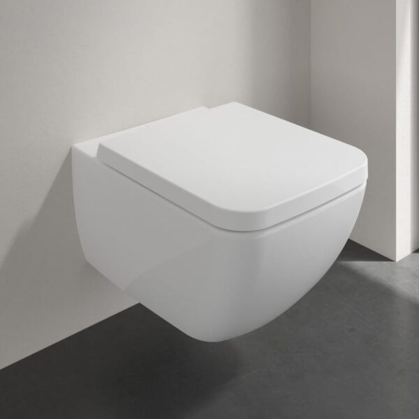 Villeroy & Boch Collaro wandtoilet met DirectFlush, met toiletbril met CeramicPlus, wit