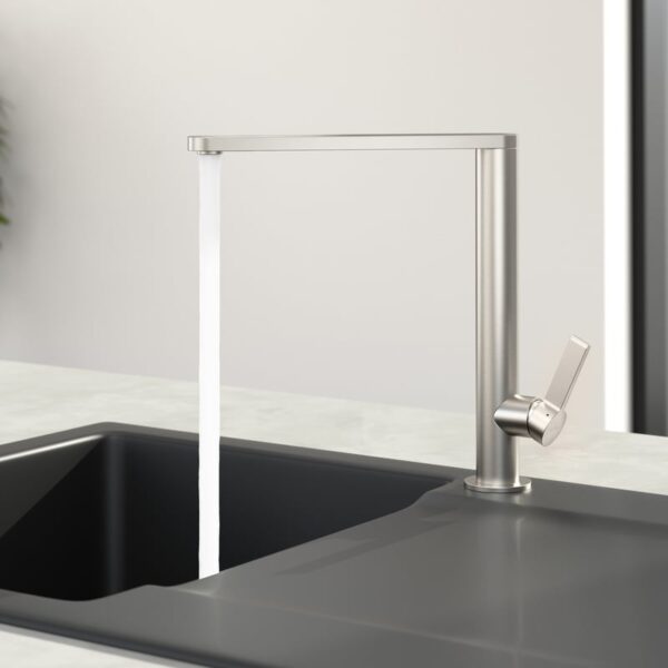 Villeroy & Boch Finera keukenkraan, draaibaar geborsteld RVS
