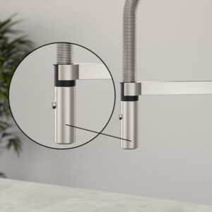 Villeroy & Boch handdouche voor Steel Expert 2.0 ééngreeps keukenkraan geborsteld RVS