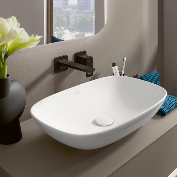 Villeroy & Boch Loop & Friends opzetwastafel met CeramicPlus, wit