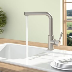 Villeroy & Boch Modern Steel keukenkraan, draaibaar geborsteld RVS