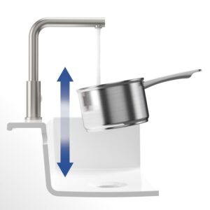 Villeroy & Boch Modern Steel keukenkraan, draaibaar geborsteld RVS - Afbeelding 4