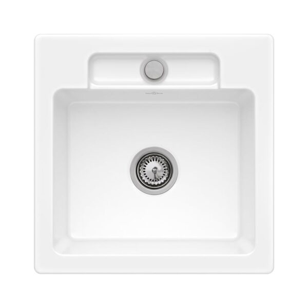 Villeroy & Boch Siluet 50 S Platte keukenspoelbak wit alpine hoogglans