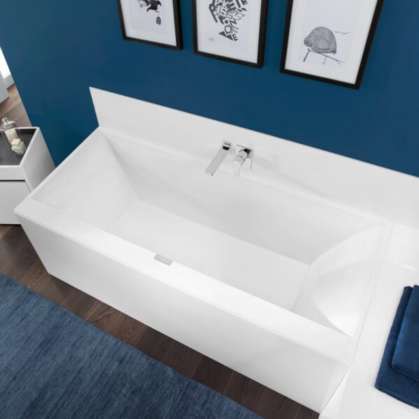 Villeroy & Boch Squaro Edge 12 rechthoekig ligbad, inbouwwit