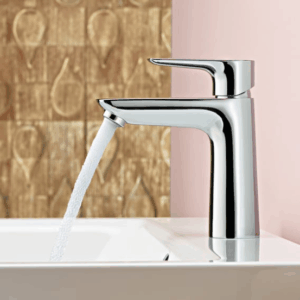 hansgrohe Talis E wastafelmengkraan 110 met EcoSmart, met push-open afvoerplug, chroom