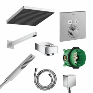 hansgrohe LivaFine douchesysteem, thermostaat met EcoSmart, chroom